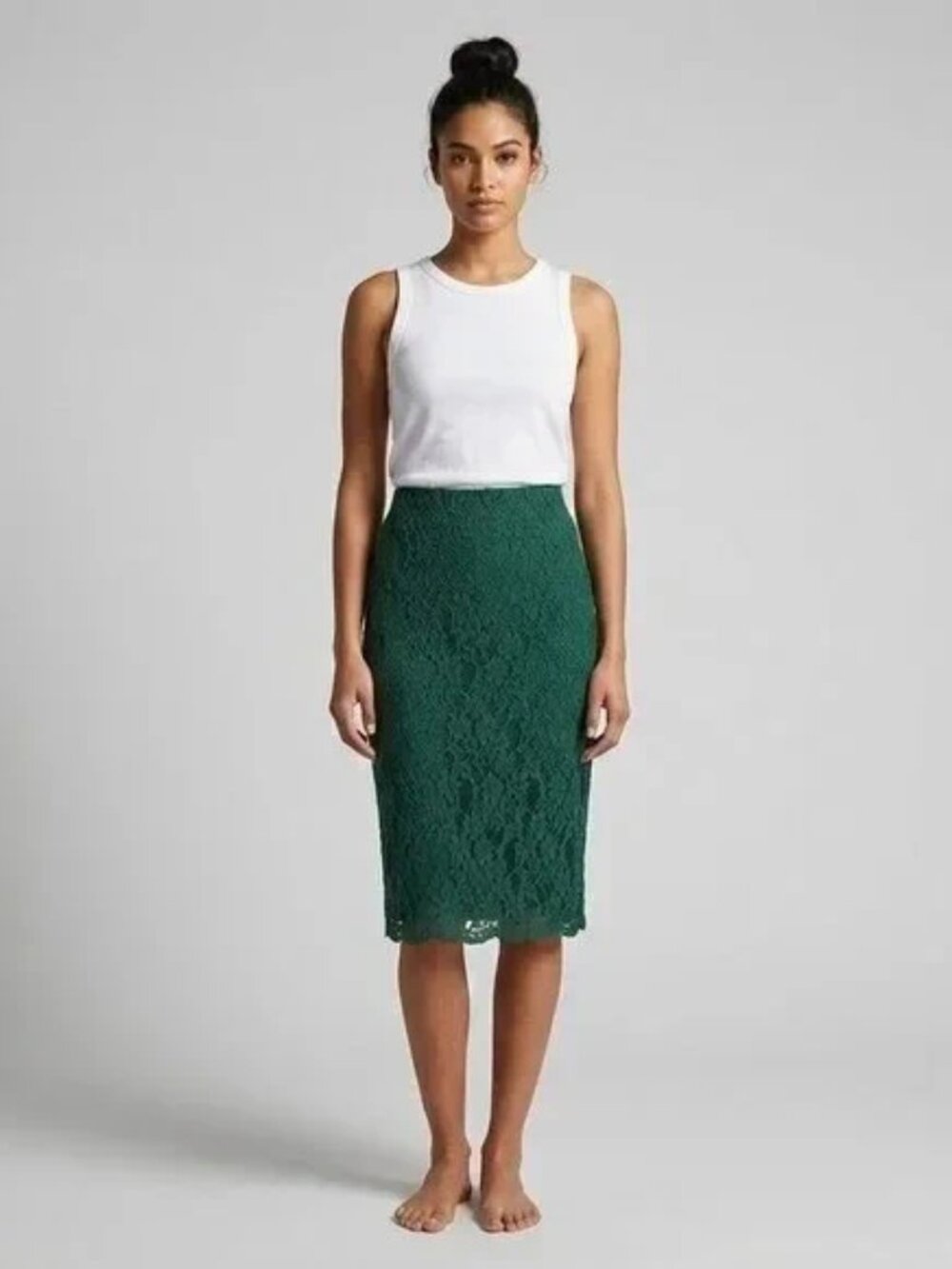 Green Lace Midi Skirt from Target
